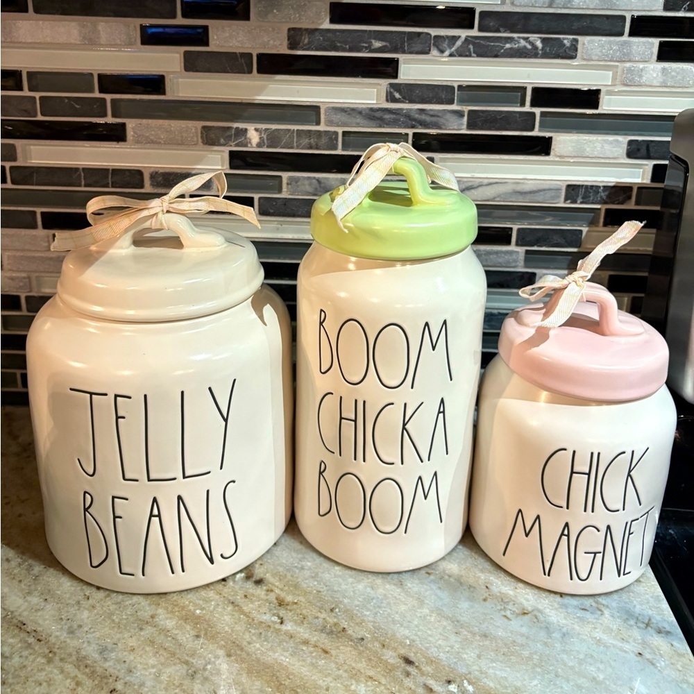 Rae Dunn 3pc Easter Canister Set